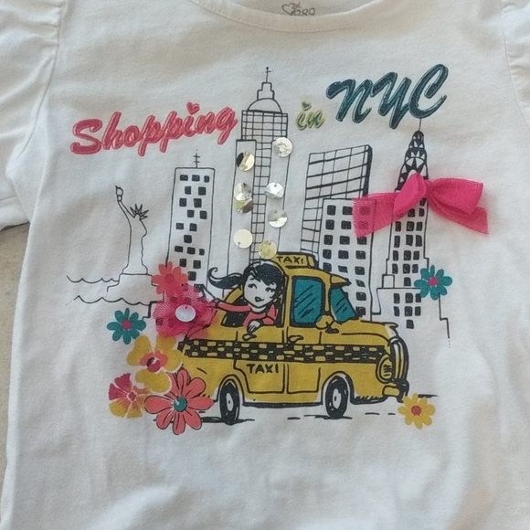 Girls 5/6 taxi New York City shopping shirt - Picture 2 of 3